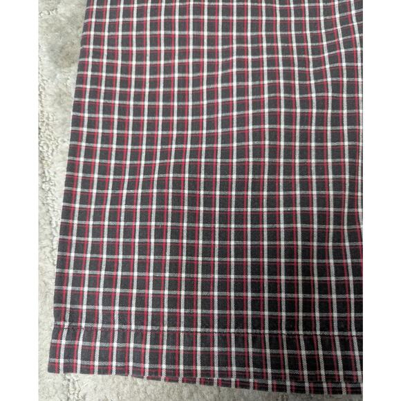 Vtg AJ Brandon 80s Pleated Shorts WOMENS 9/10 high waist black red plaid 26x7" - Picture 7 of 10